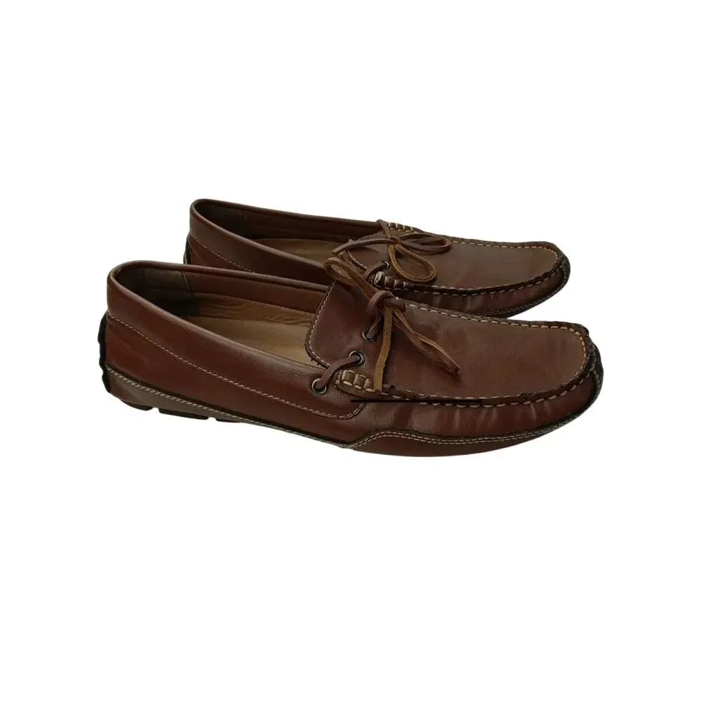 Izod Men's Burton Brown Slip-On Boat Shoes Mocs